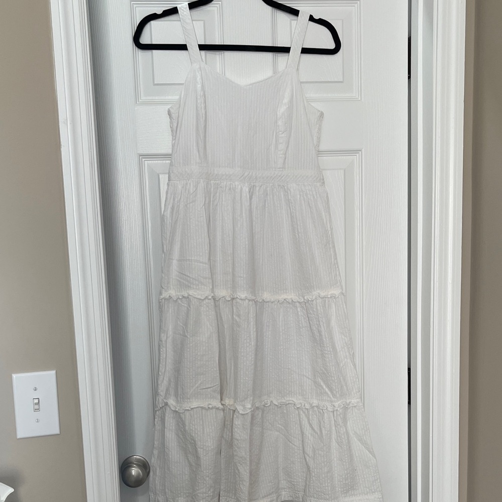 Japna White Midi Dress